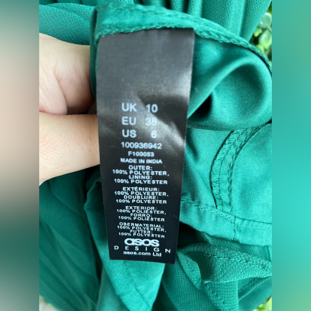 ASOS Midi Dress | Stunning Emerald Green | Sleeveless W/ Belt - NWOT - Picture 8 of 10